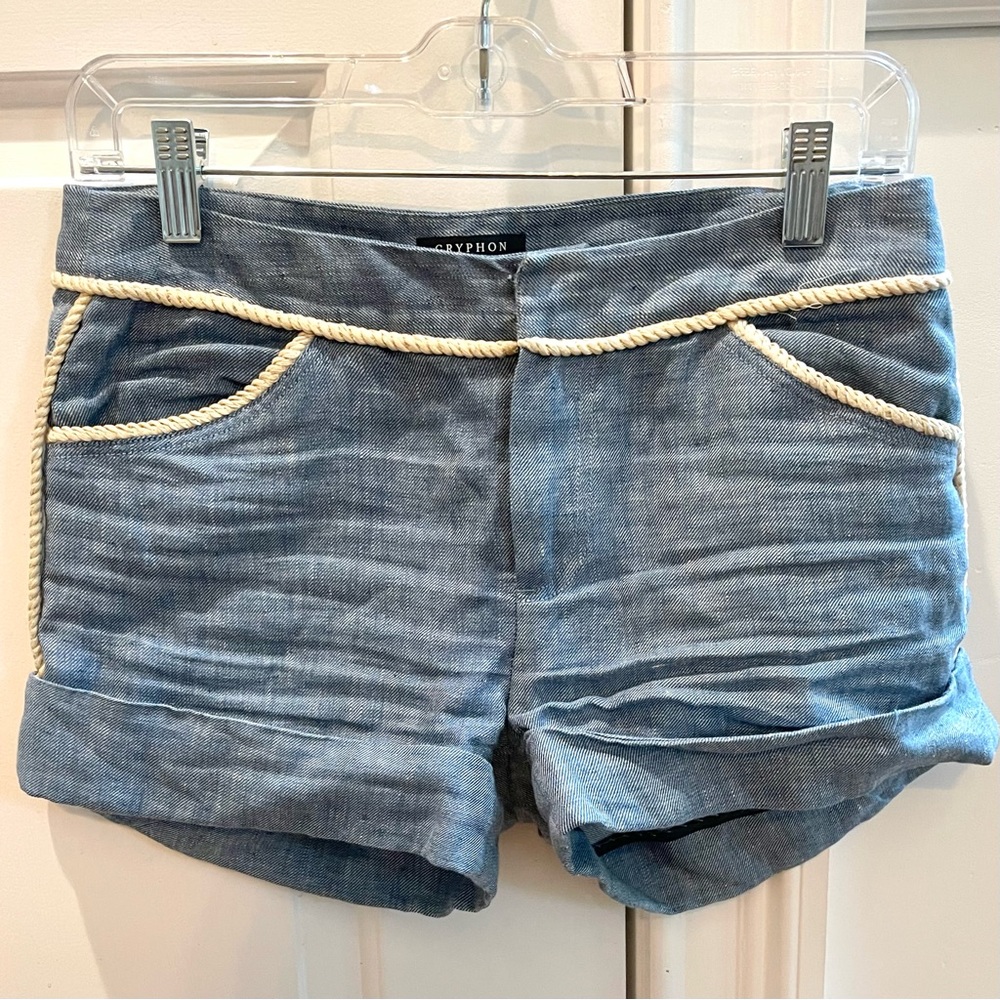 Gryphon New York Shorts with braided detail Size 0